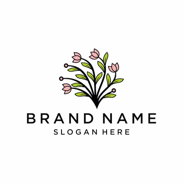 Vector de logotipo de flor