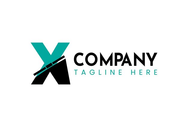 vector de logotipo de forma de pantalón de letra x