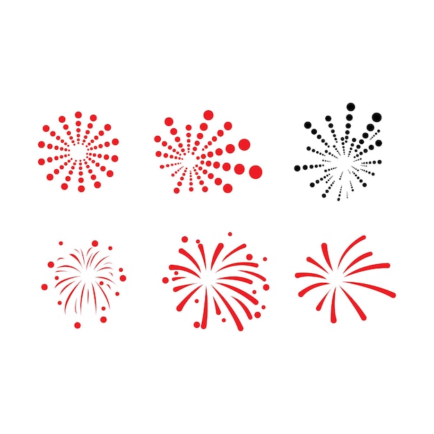 vector de logotipo de fuegos artificiales