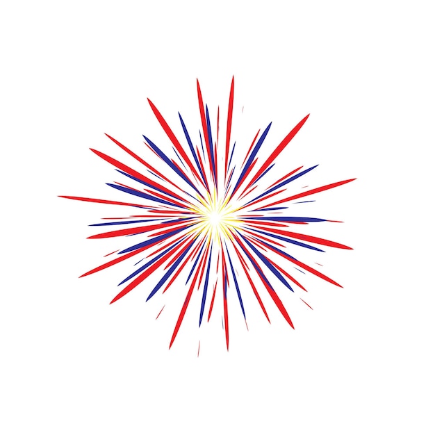 vector de logotipo de fuegos artificiales