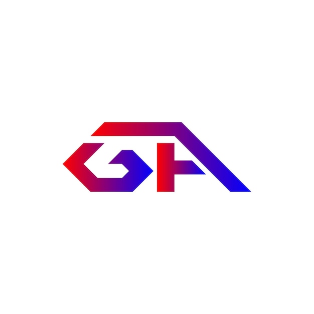 Vector del logotipo de ga moderno