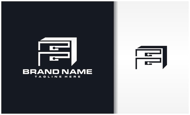 vector de logotipo de gabinete