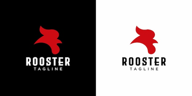 vector de logotipo de gallo rojo