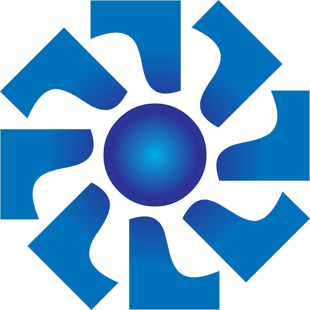 Vector de logotipo geométrico simple de flor de maíz