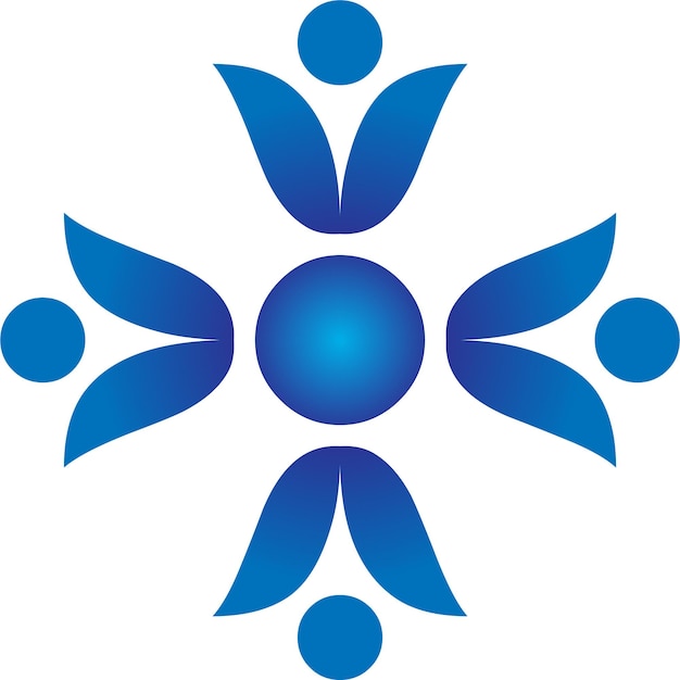 Vector de logotipo geométrico simple de flor de maíz