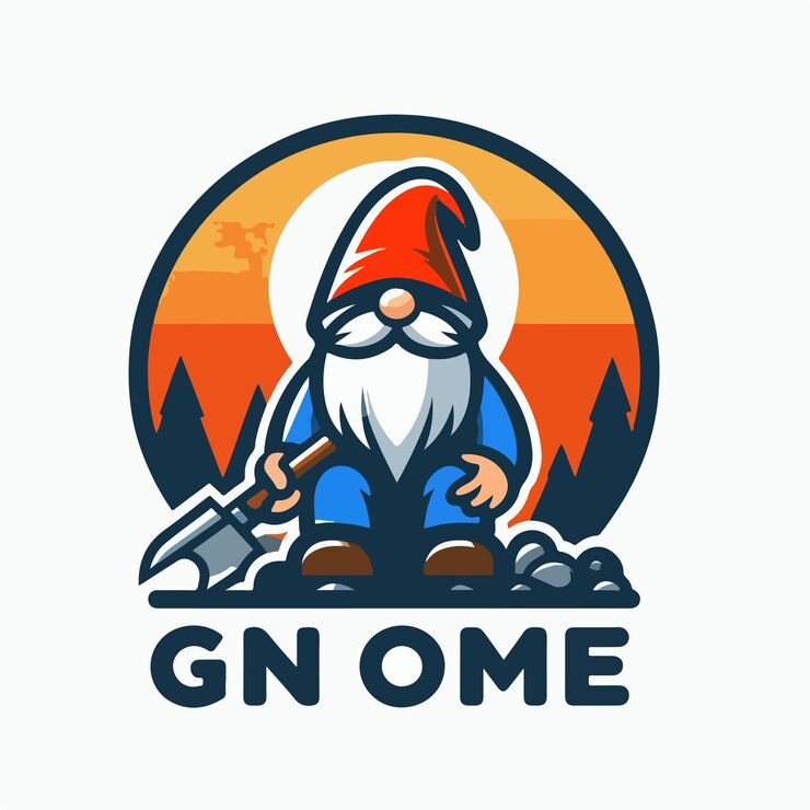 Vector vector del logotipo de gnomo