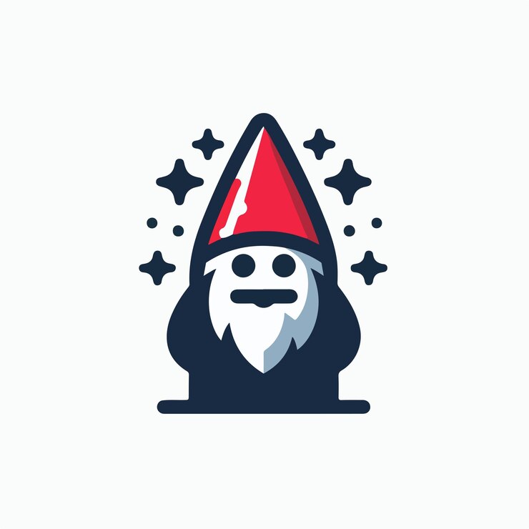Vector vector del logotipo de gnomo