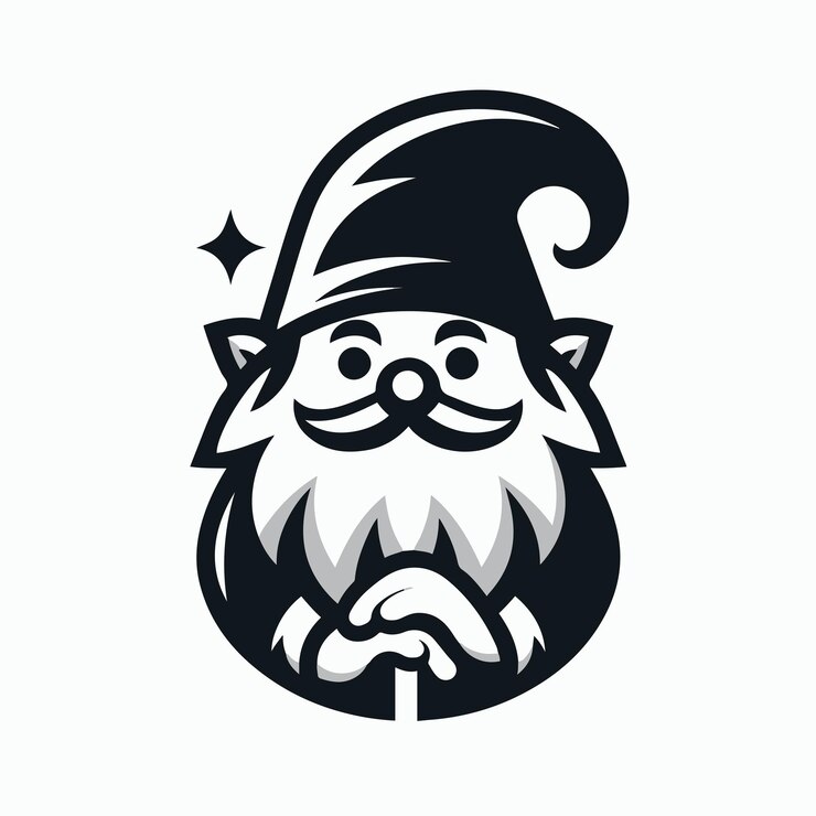 Vector vector del logotipo de gnomo