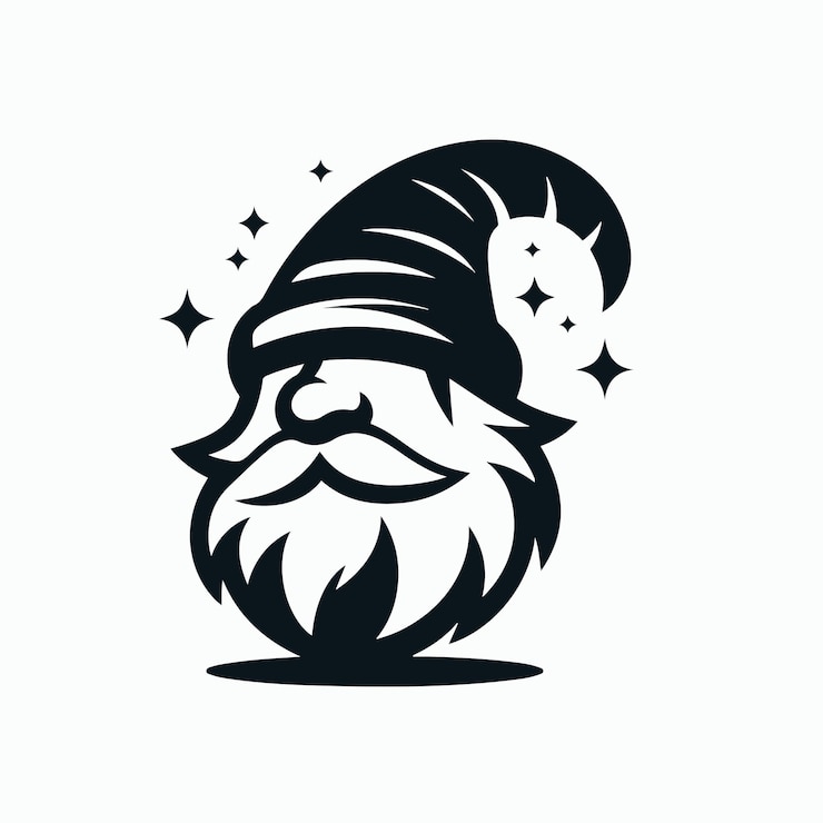 Vector vector del logotipo de gnomo