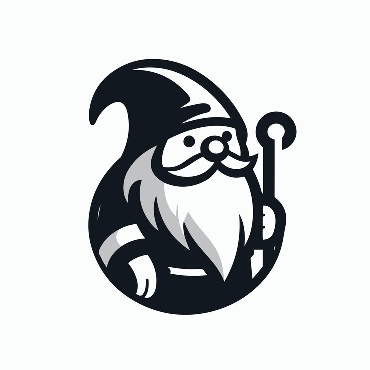 Vector vector del logotipo de gnomo