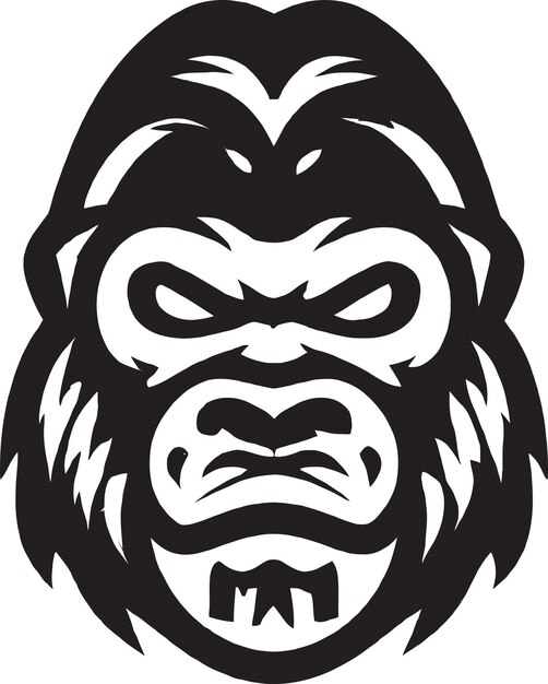 Vector de logotipo de gorila juguetón