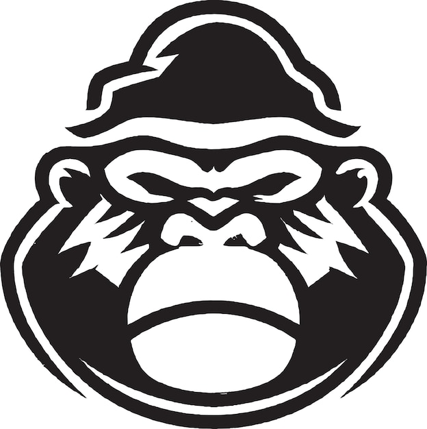 Vector de logotipo de gorila juguetón