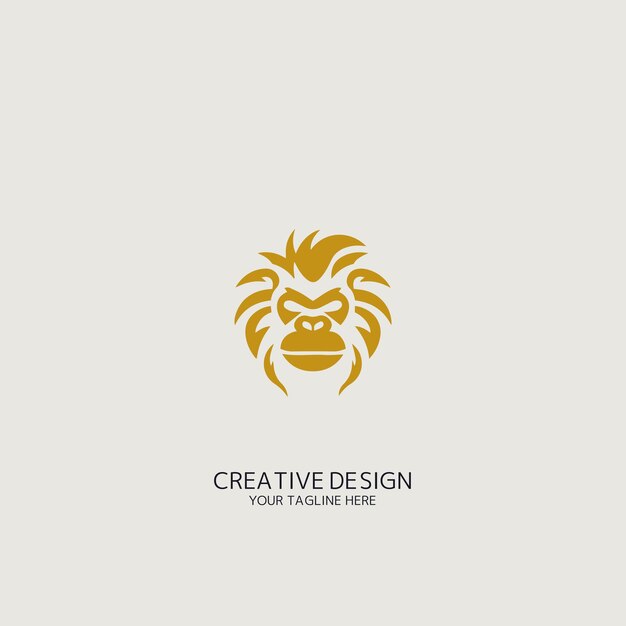 vector de logotipo de gorila