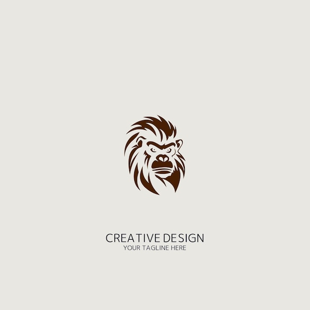 vector de logotipo de gorila