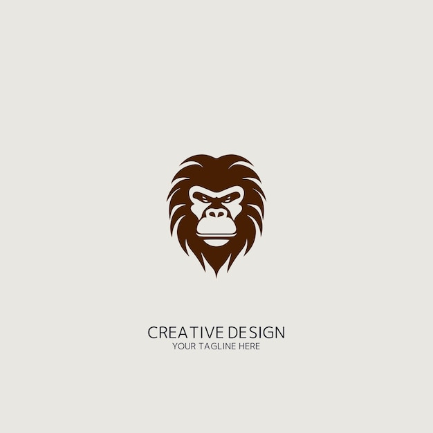 vector de logotipo de gorila