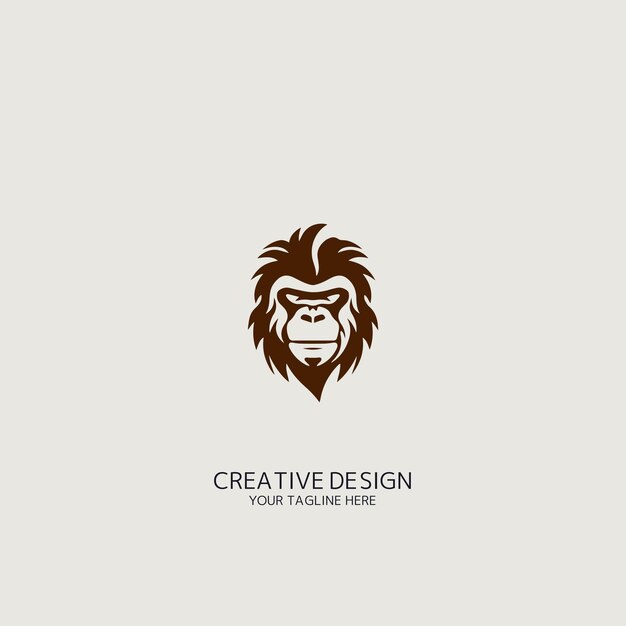 vector de logotipo de gorila