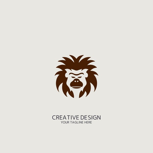 vector de logotipo de gorila