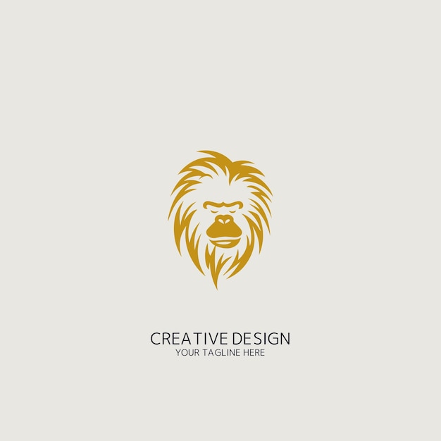 vector de logotipo de gorila