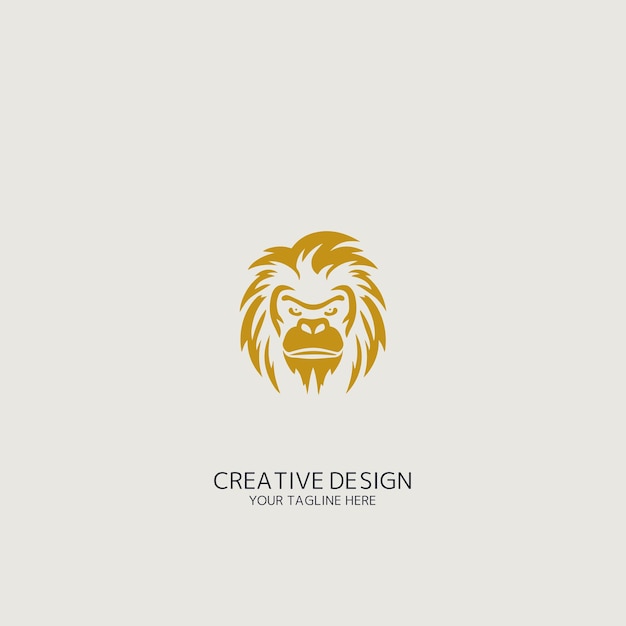 vector de logotipo de gorila