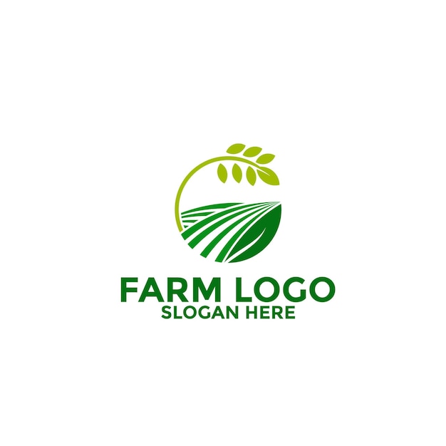 Vector de logotipo de granja Plantilla de icono de logotipo de animales de granja y agricultura creativa