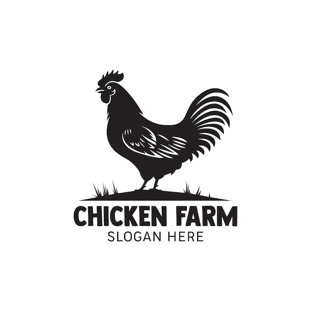 Vector del logotipo de la granja de pollo