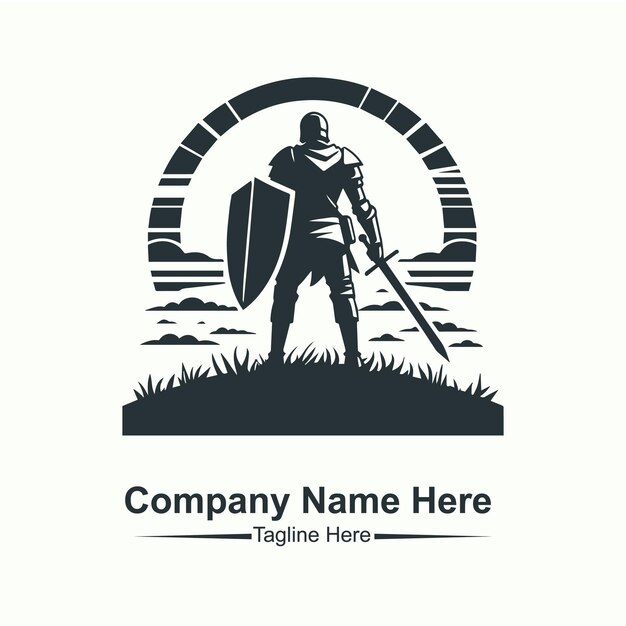 El vector del logotipo del guerrero