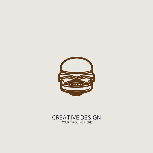 vector de logotipo de hamburguesa
