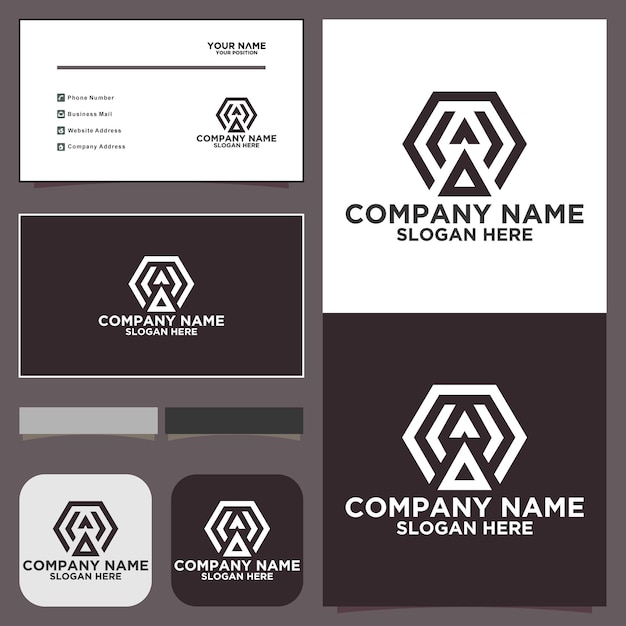 Vector de logotipo hexagonal letra inicial CAC
