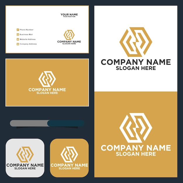 Vector de logotipo hexagonal de letra inicial DD o ONU