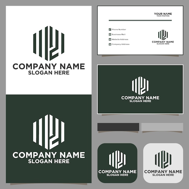 Vector de logotipo hexagonal de letra inicial MD o Z