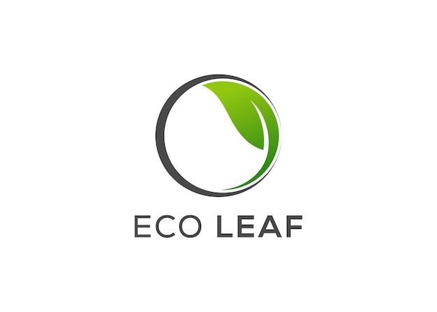 Vector del logotipo de las hojas orgánicas Logotipo de la hoja ecológica de la naturaleza