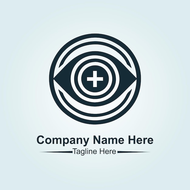 Vector del logotipo del hospital de ojos y ojos