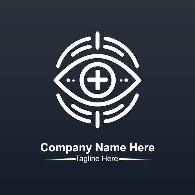 Vector del logotipo del hospital de ojos y ojos