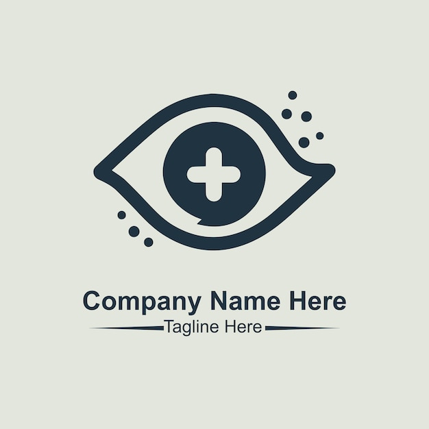 Vector del logotipo del hospital de ojos y ojos