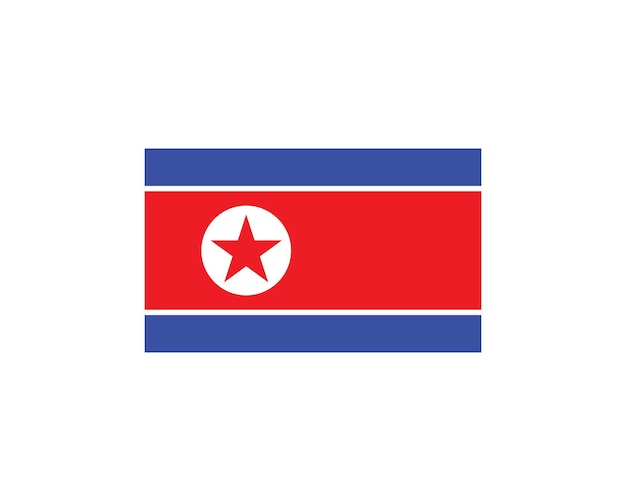 Vector de logotipo de icono de bandera de corea del norte