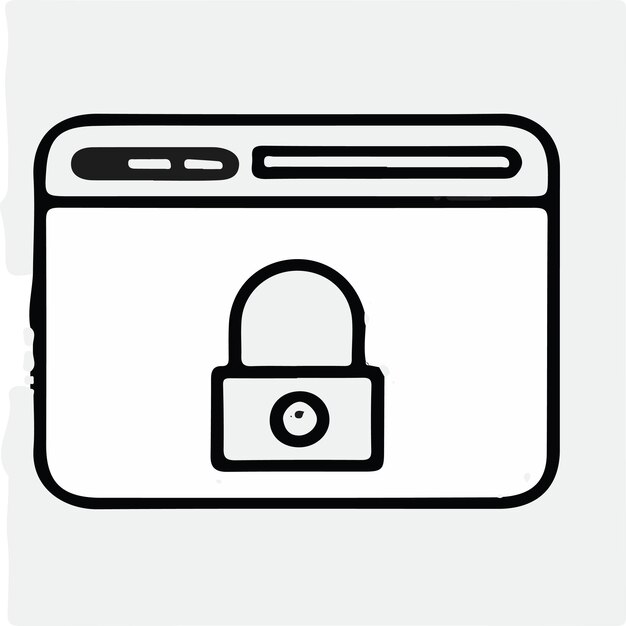 Vector de logotipo de icono de bloqueo mínimo sencillo