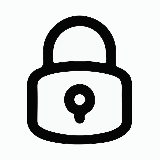 Vector de logotipo de icono de bloqueo mínimo sencillo