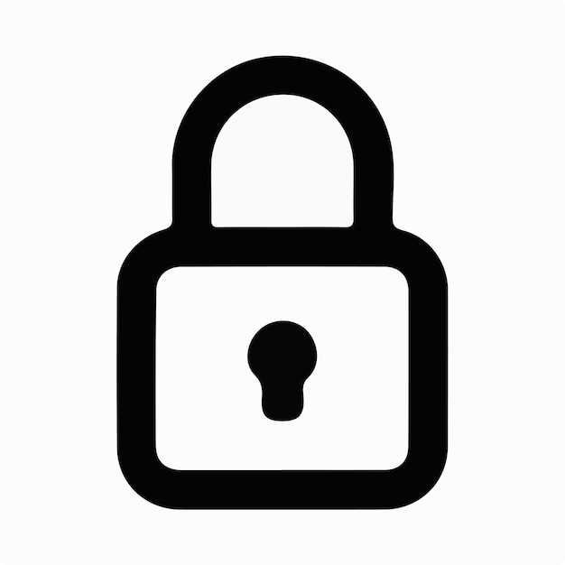 Vector de logotipo de icono de bloqueo mínimo sencillo