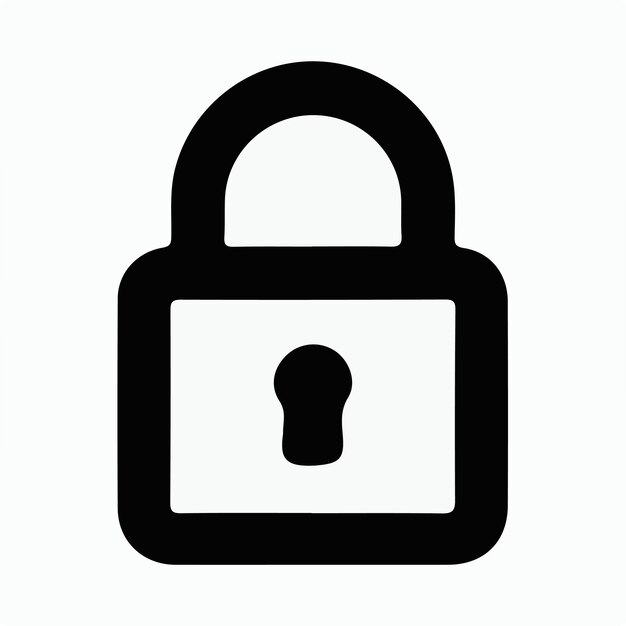 Vector de logotipo de icono de bloqueo mínimo sencillo
