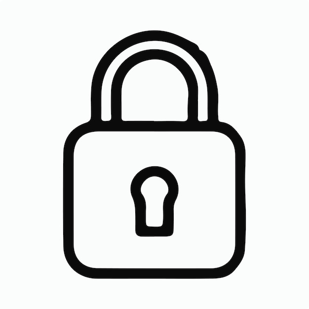 Vector de logotipo de icono de bloqueo mínimo sencillo