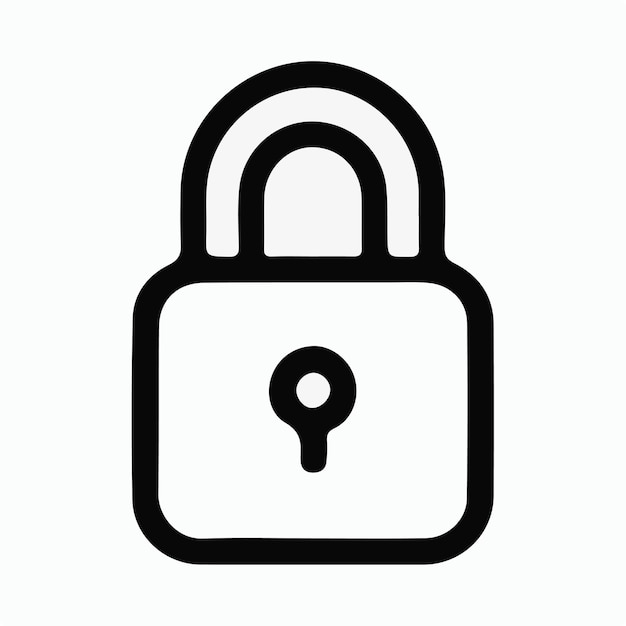 Vector de logotipo de icono de bloqueo mínimo sencillo