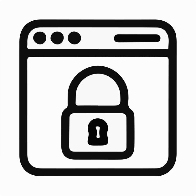 Vector de logotipo de icono de bloqueo mínimo sencillo