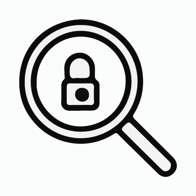 Vector de logotipo de icono de bloqueo mínimo sencillo