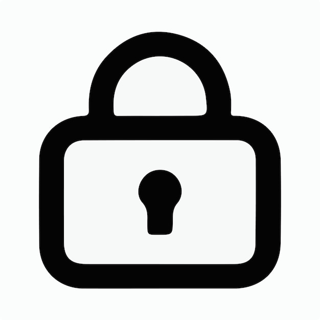 Vector de logotipo de icono de bloqueo mínimo sencillo