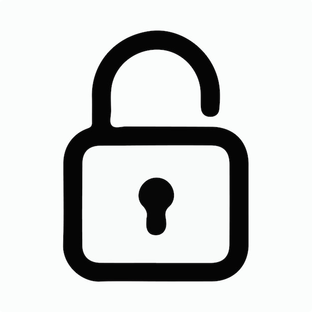 Vector de logotipo de icono de bloqueo mínimo sencillo