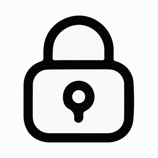 Vector de logotipo de icono de bloqueo mínimo sencillo