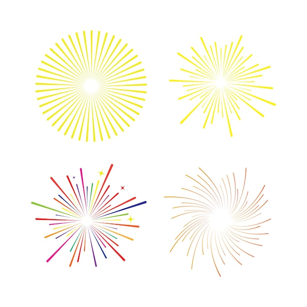 Vector de logotipo de icono de fuegos artificiales