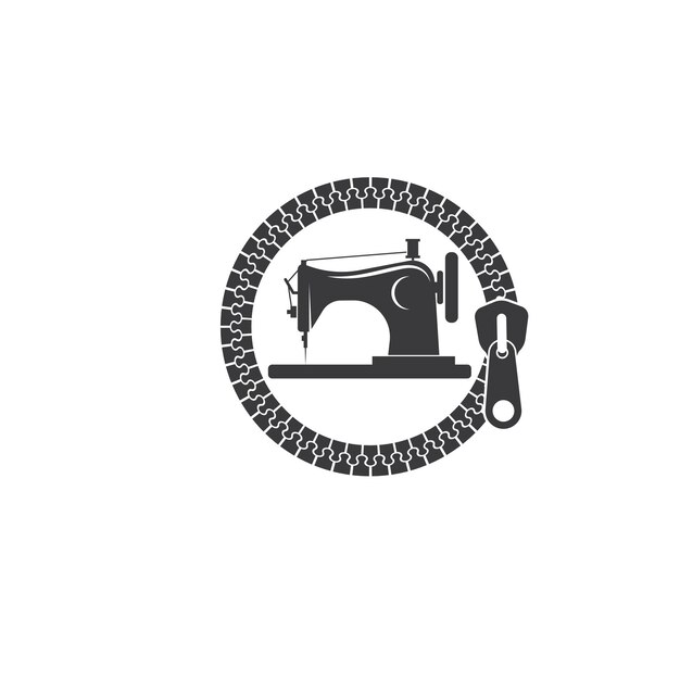 Vector vector de logotipo de icono de máquina de coser