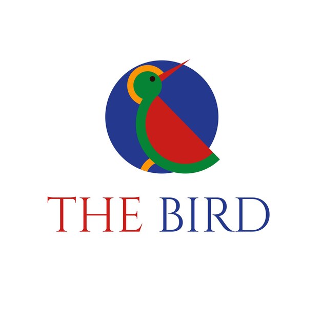 El vector del logotipo del icono del pájaro