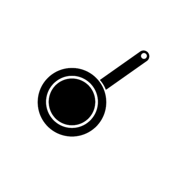 Vector vector de logotipo de icono de sartén de cocina
